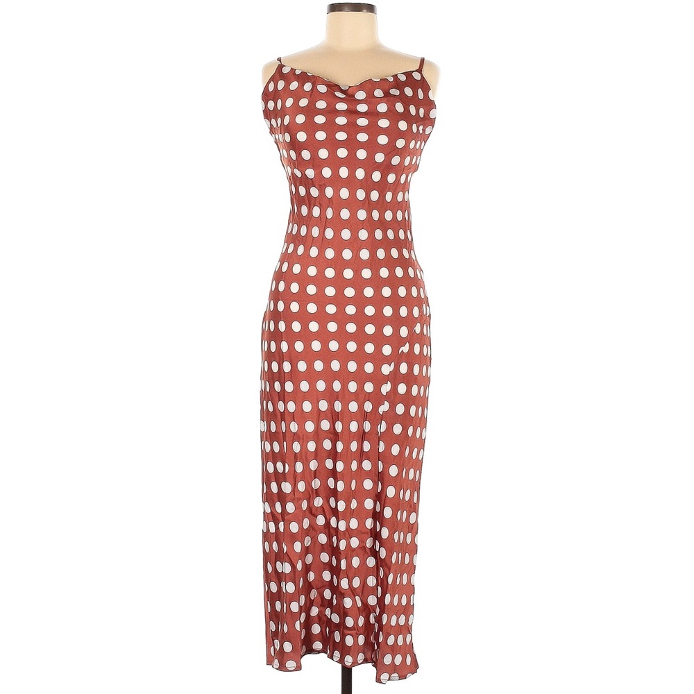 NWT Polka Dot Maxi Slip Dress